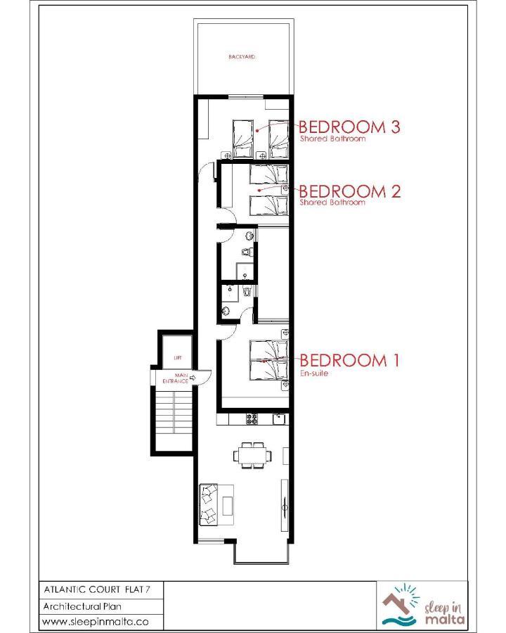 F7 Room 1, Private Double Room With Private Bathroom In Shared Flat Msida Exterior foto